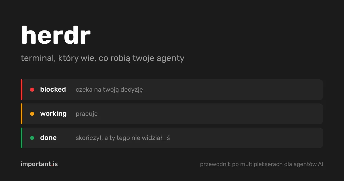 Herdr: terminal dla agentów AI. Czym jest, kto go zrobił i czym różni się od tmux, cmux i Remote Control