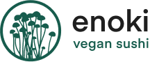 Logo Enoki Vegan Sushi z grzybami.